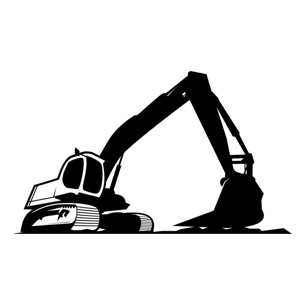 excavators logo icon design vector