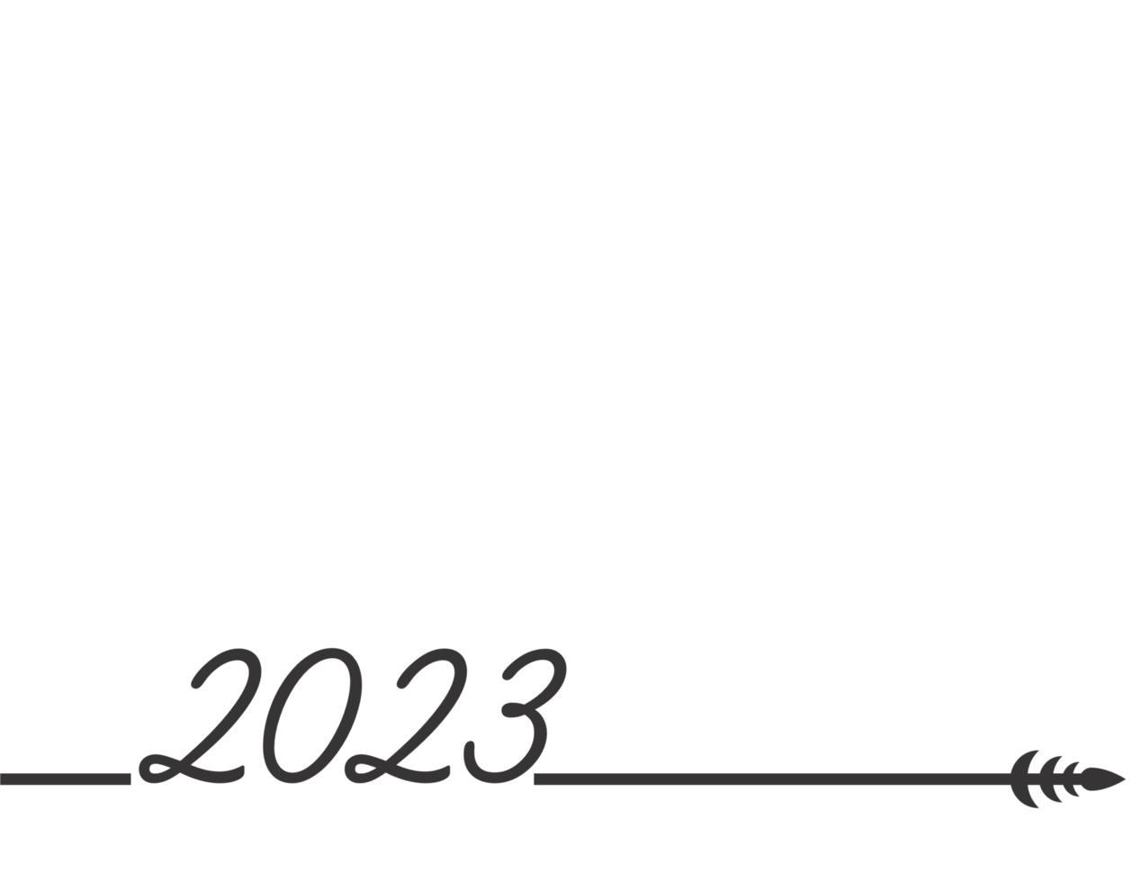 2023 guten Rutsch ins neue Jahr Logo-Text-Design. 2023 Zahlenentwurfsvorlage. sammlung von 2023 frohes neues jahr symbole. Abbildung mit schwarzen Etiketten isoliert png