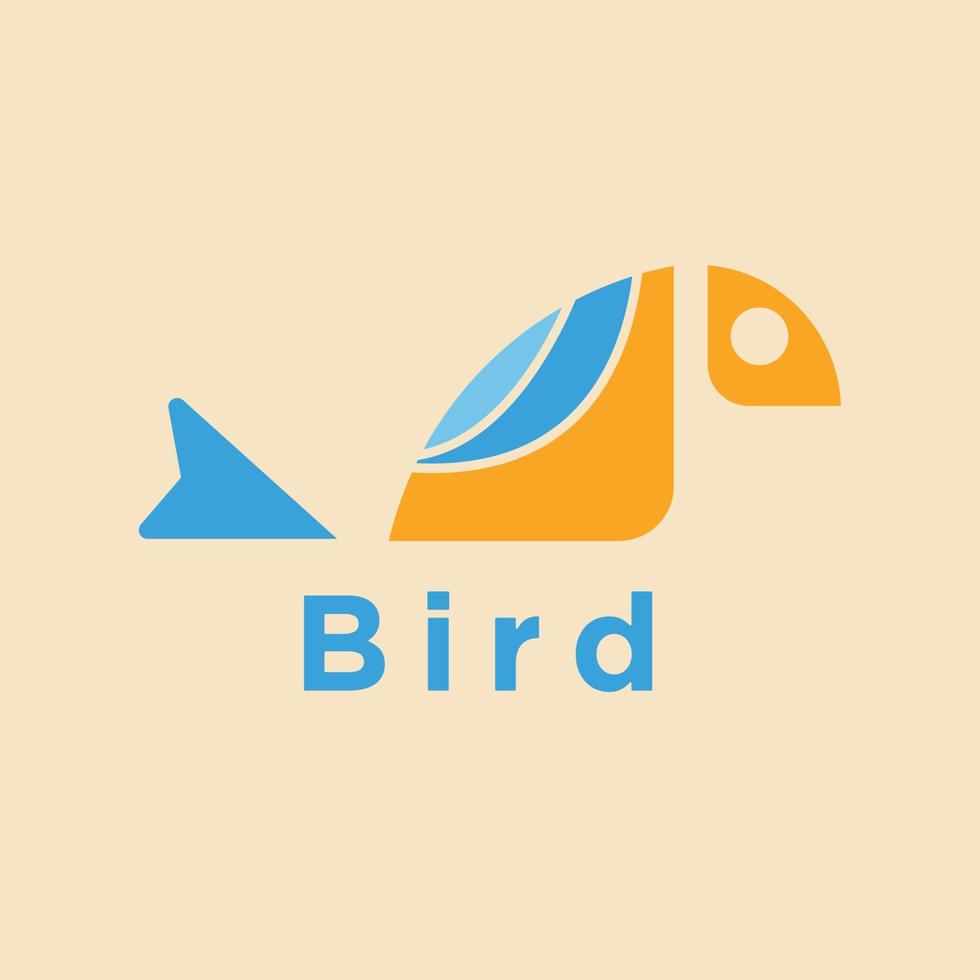 vector libre de plantilla de concepto de diseño de logotipo de pájaro plano