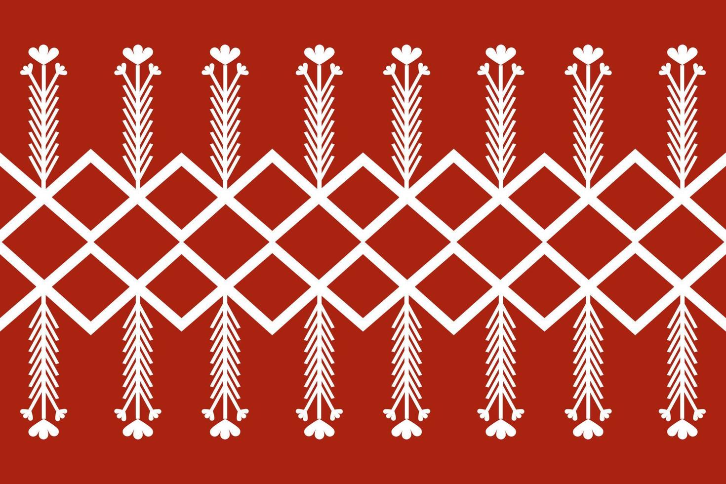 Traditional ethnic embroidered fabric pattern vector