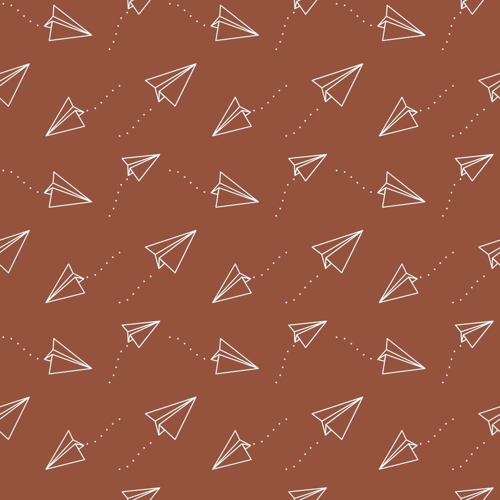 paper plane seamless pattern vector