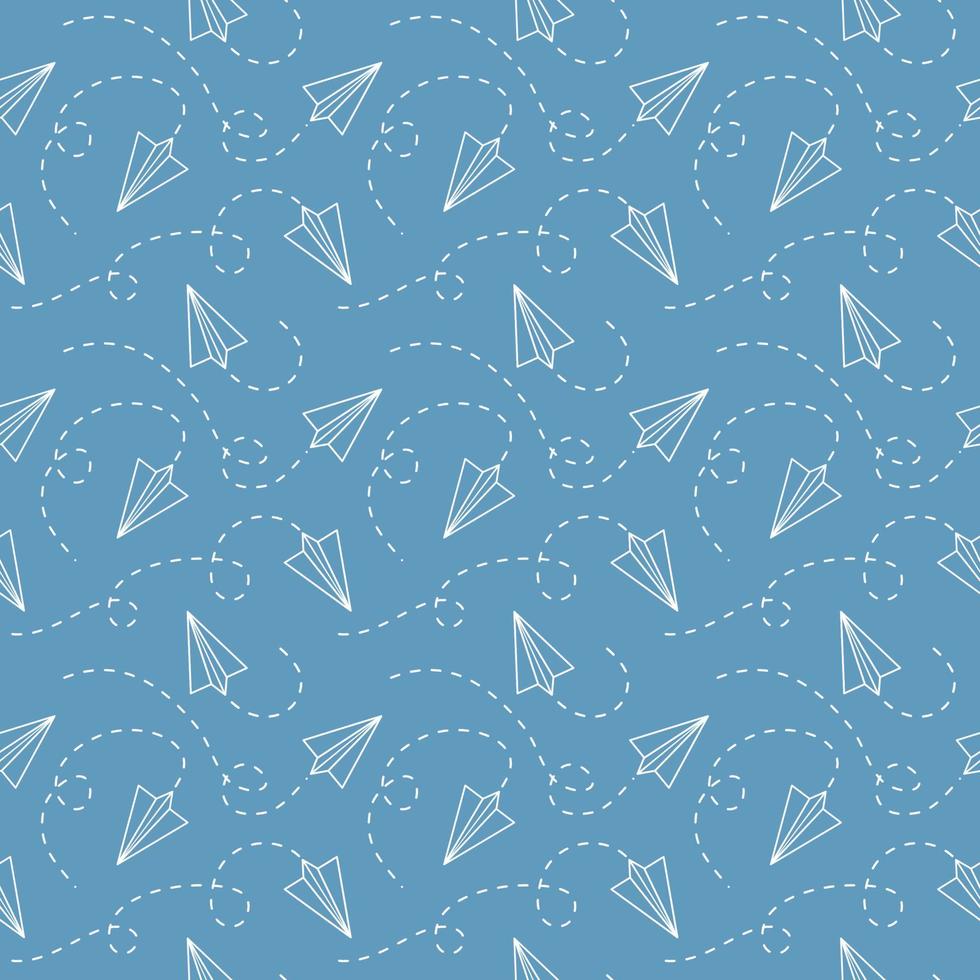 paper plane seamless pattern vector