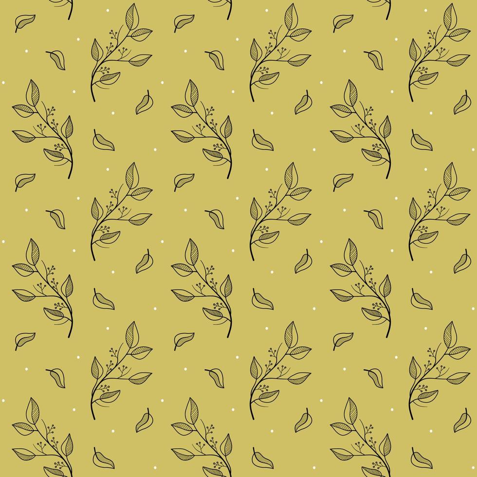 floral outline seamless pattern. retro flower for textile, fabric texture vector