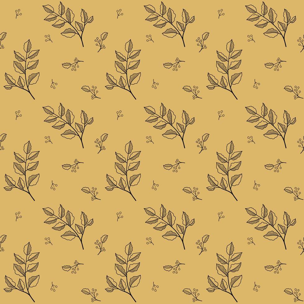 floral outline seamless pattern. retro flower for textile, fabric texture vector