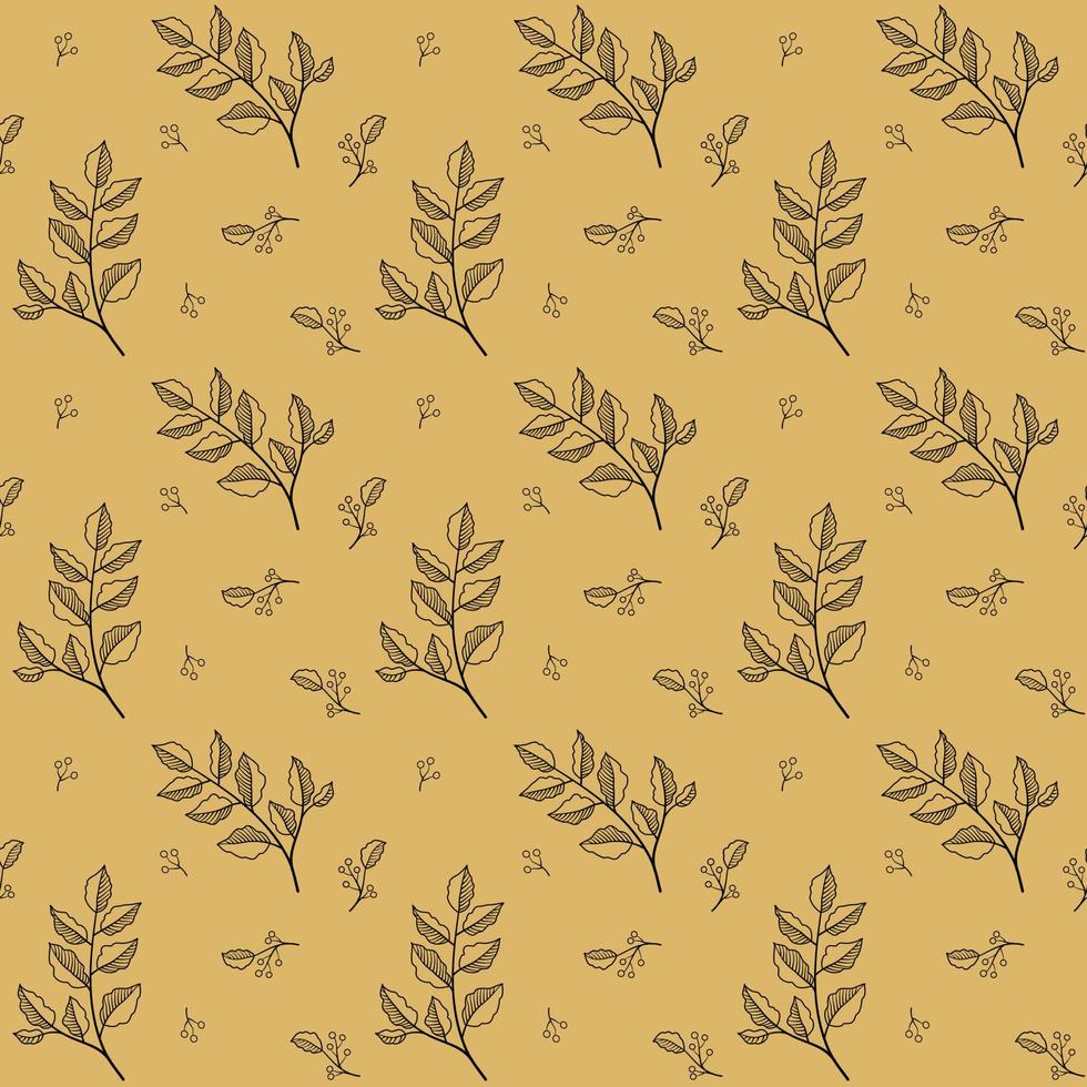 patrón sin costuras de contorno floral. flor retro para textil, textura de tela vector