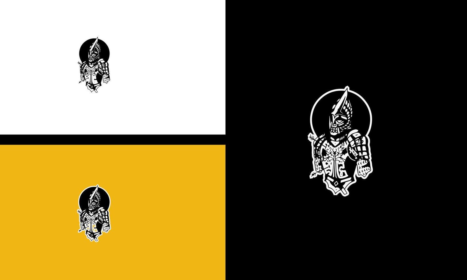 warrior vector illustration outline design