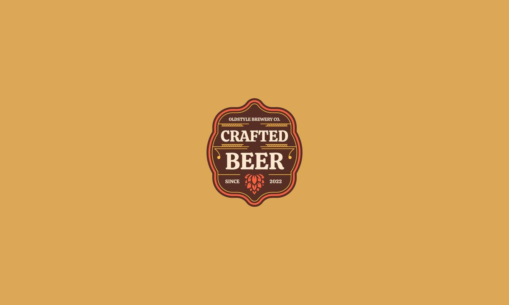 Plantilla de logotipo de cerveza original ilustración vectorial diseño plano vector