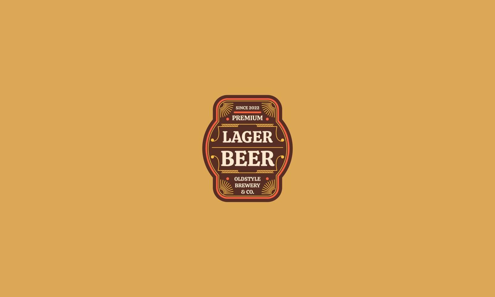 original beer logo template vector illustration flat design