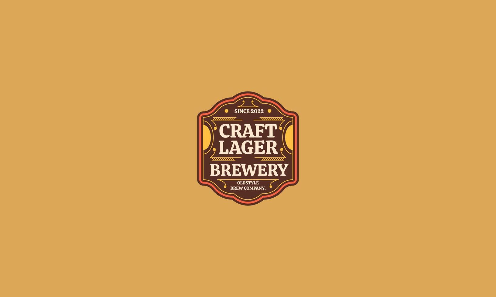 original beer logo template vector illustration flat design