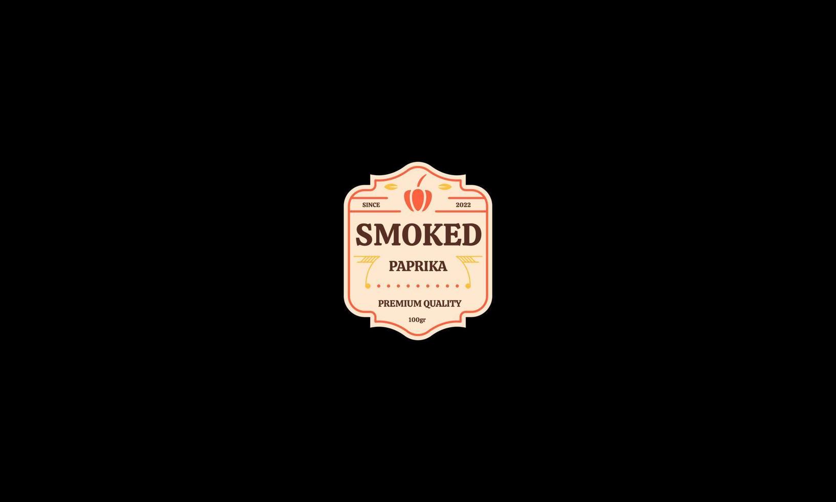 logo template vector smoked label flat design