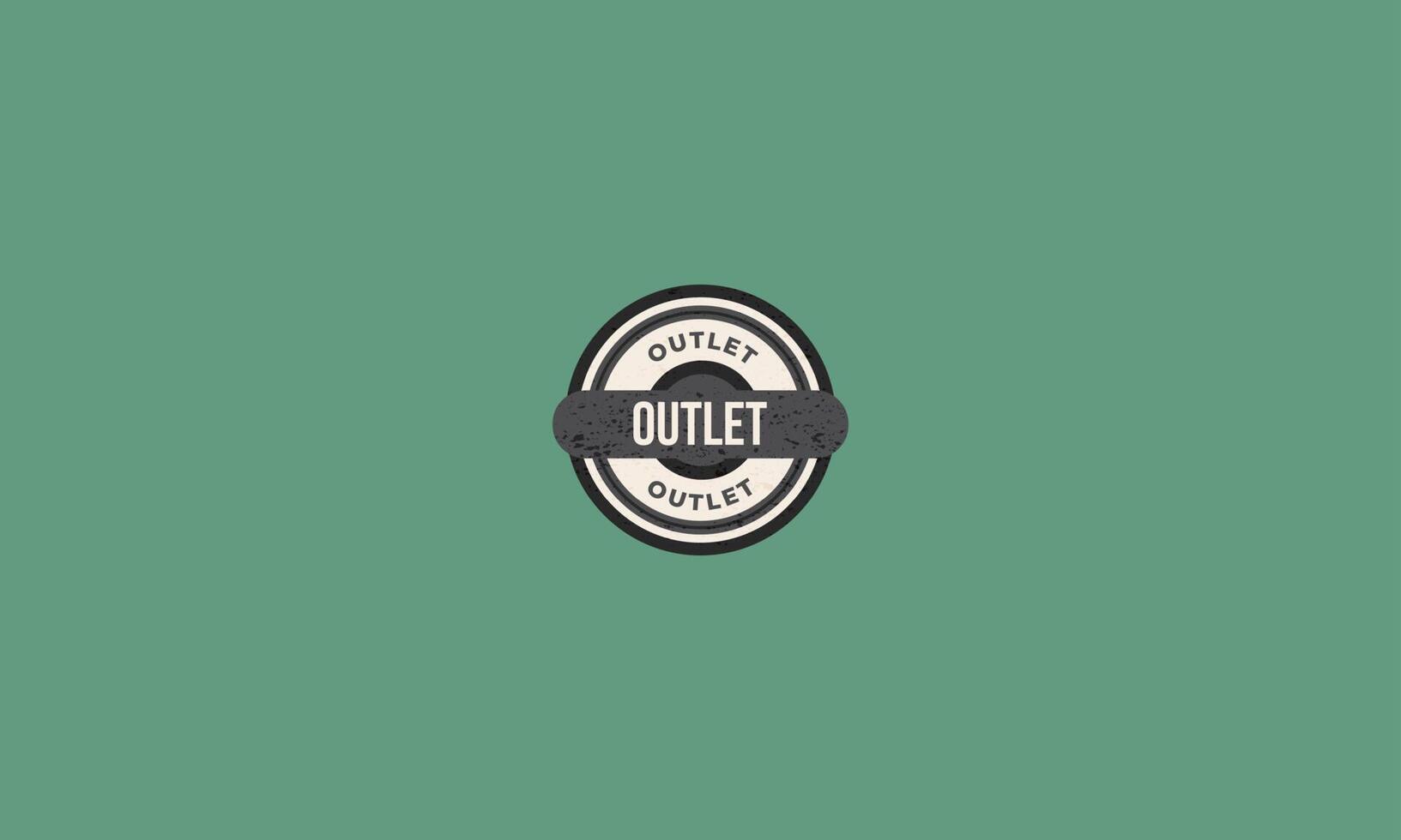 logo template vector outlet label flat design