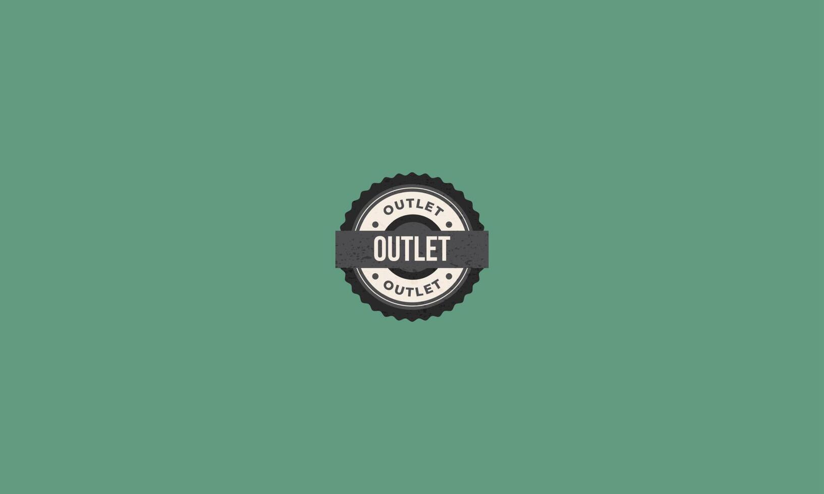 logo template vector outlet label flat design