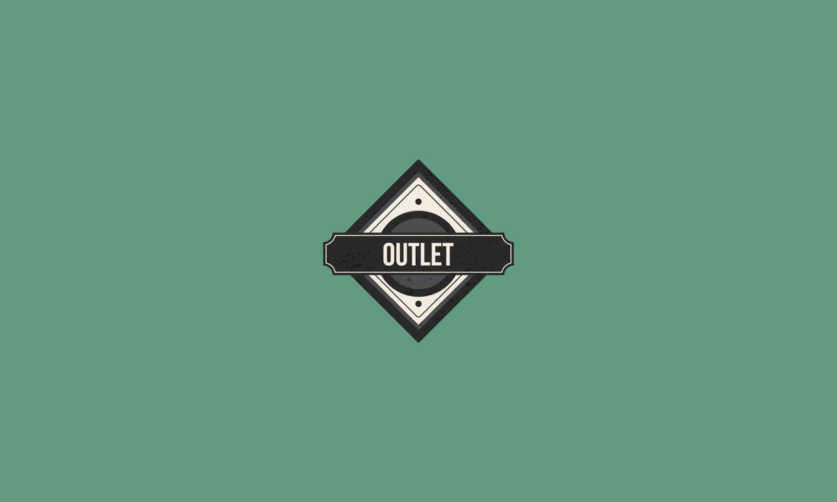 logo template vector outlet label flat design