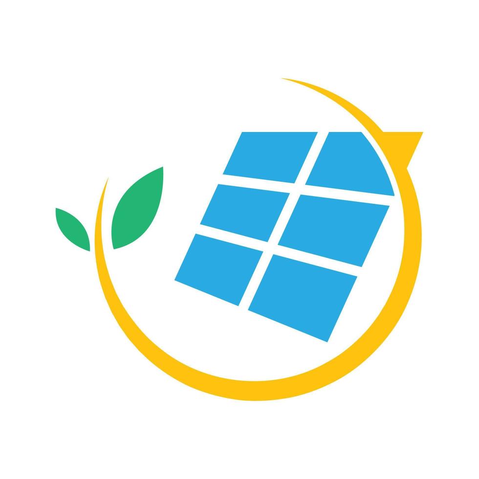 Solar energy logo icon design vector