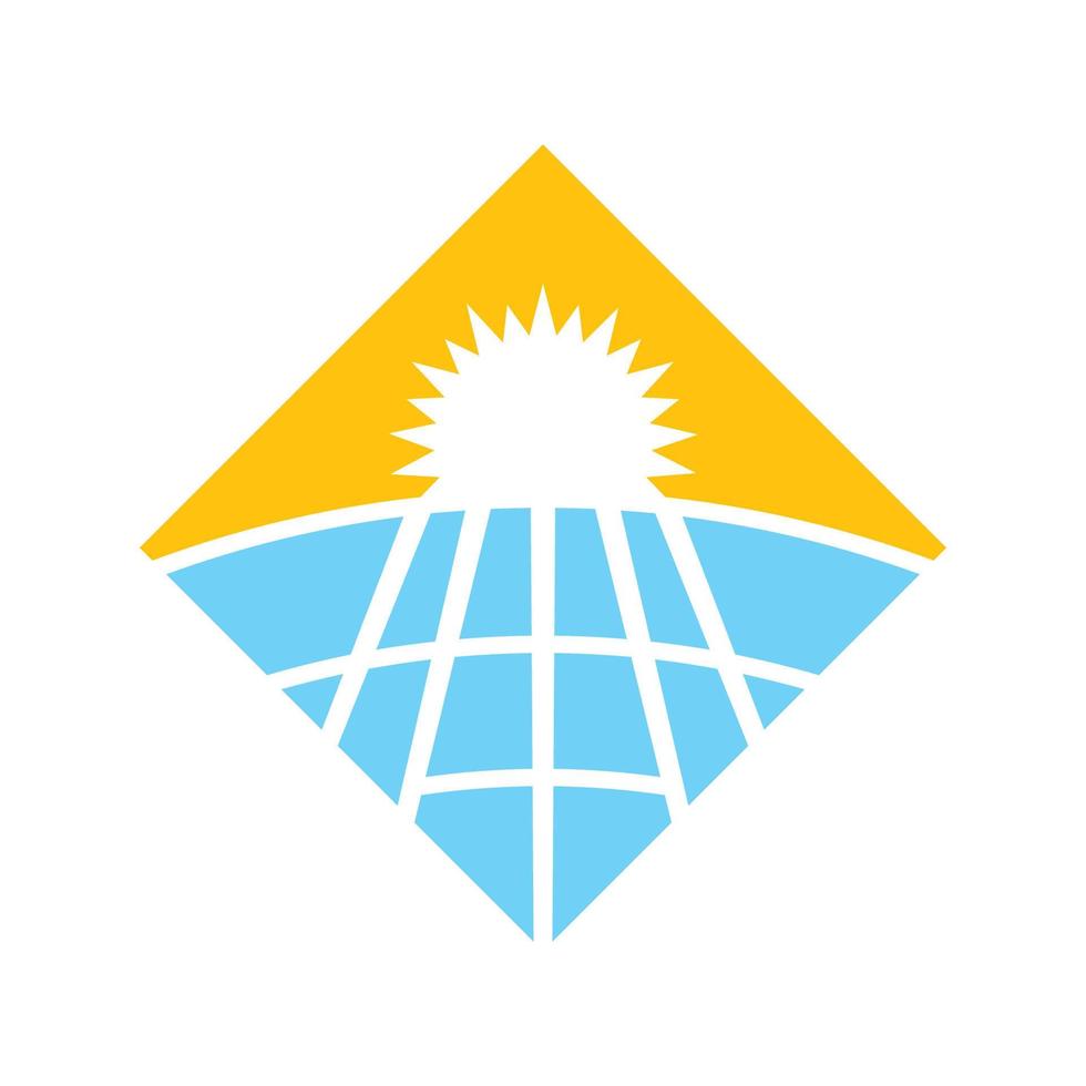 Solar energy logo icon design vector