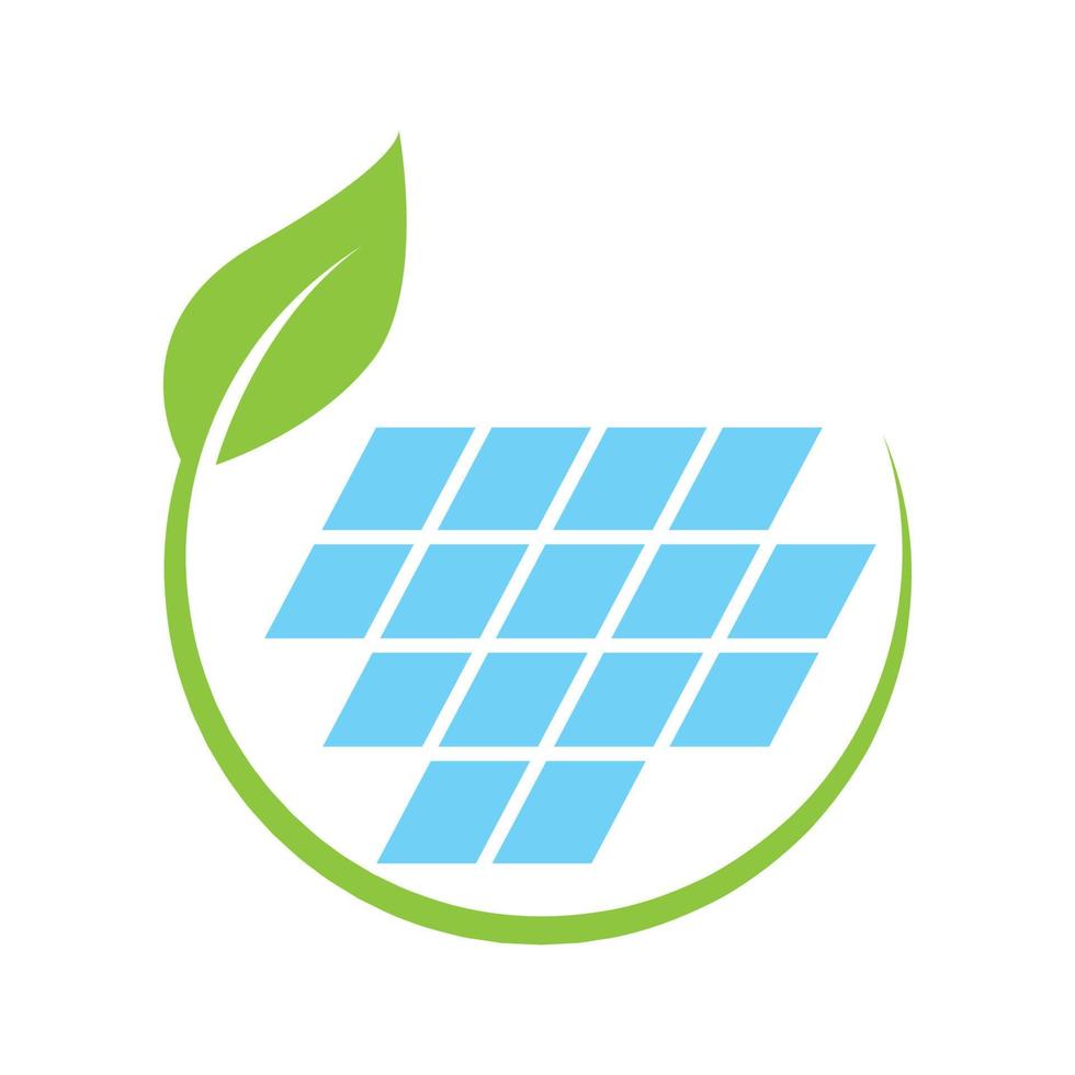 Solar energy logo icon design vector
