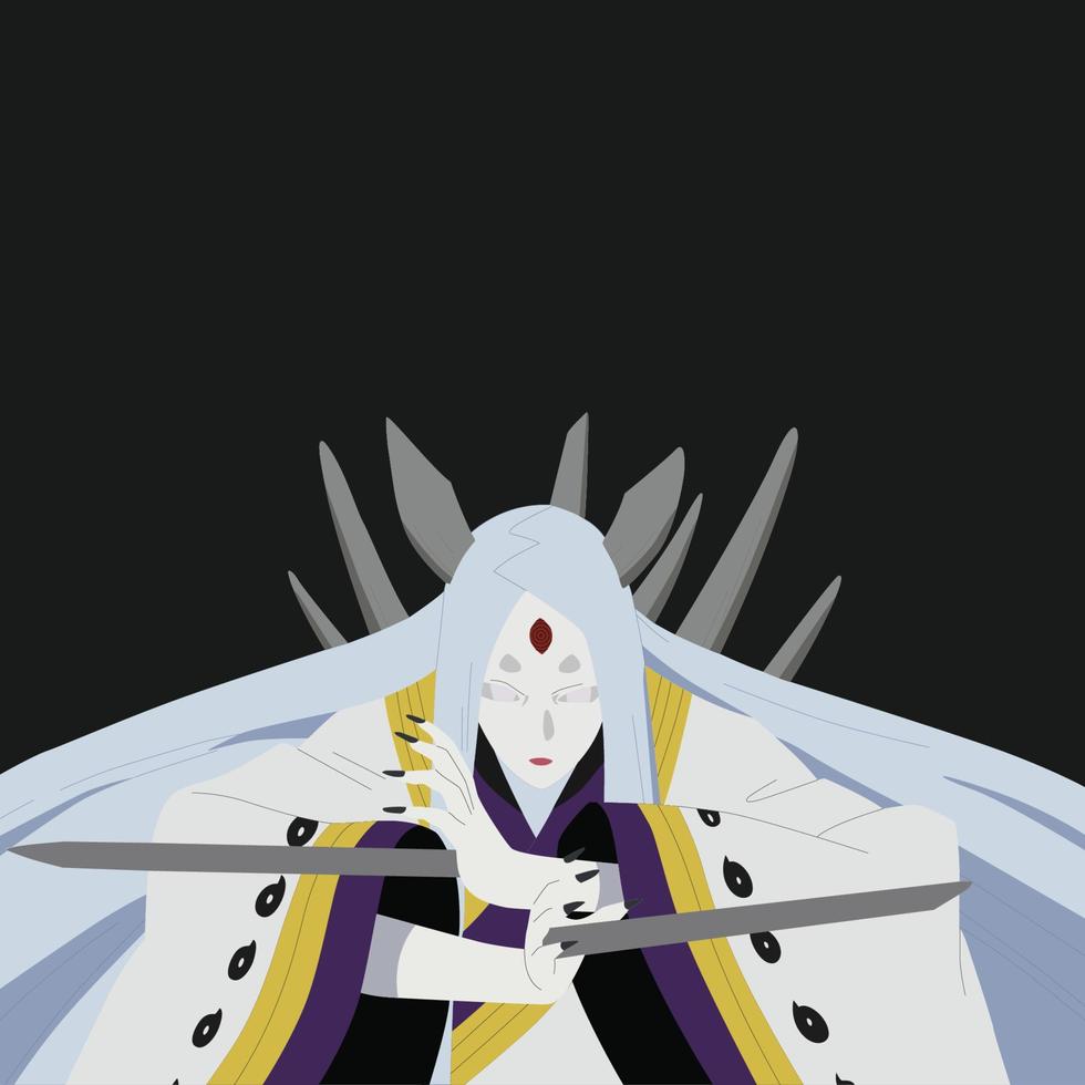 kaguya otsutsuki huesos rotos vector