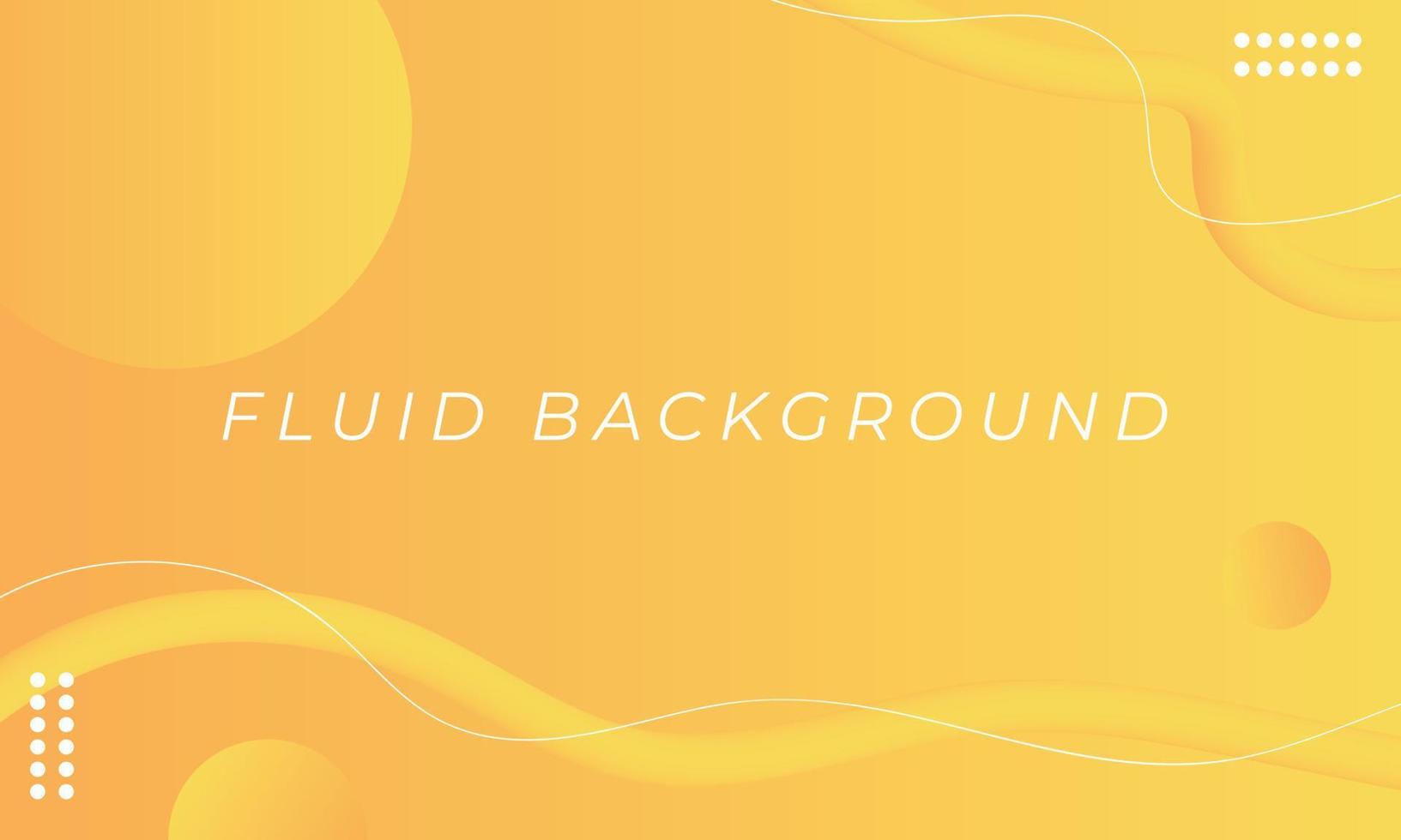 abstract fluid background in orange gradient color design vector