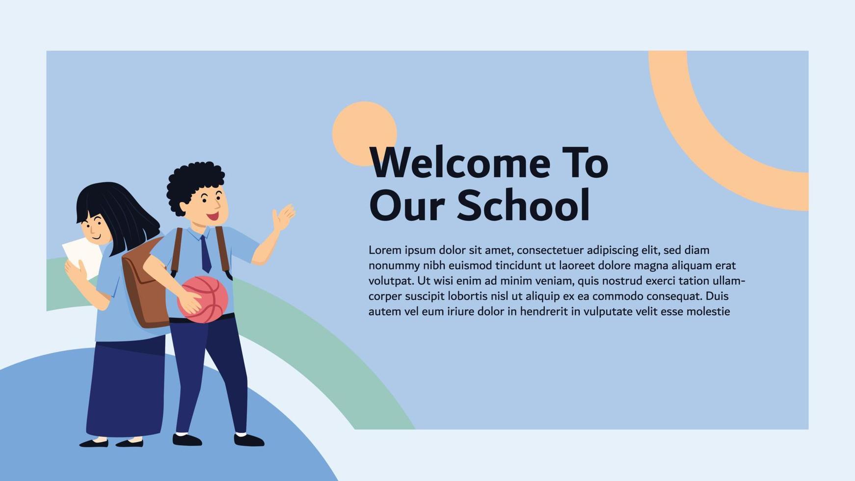 Welcome Banner School vector