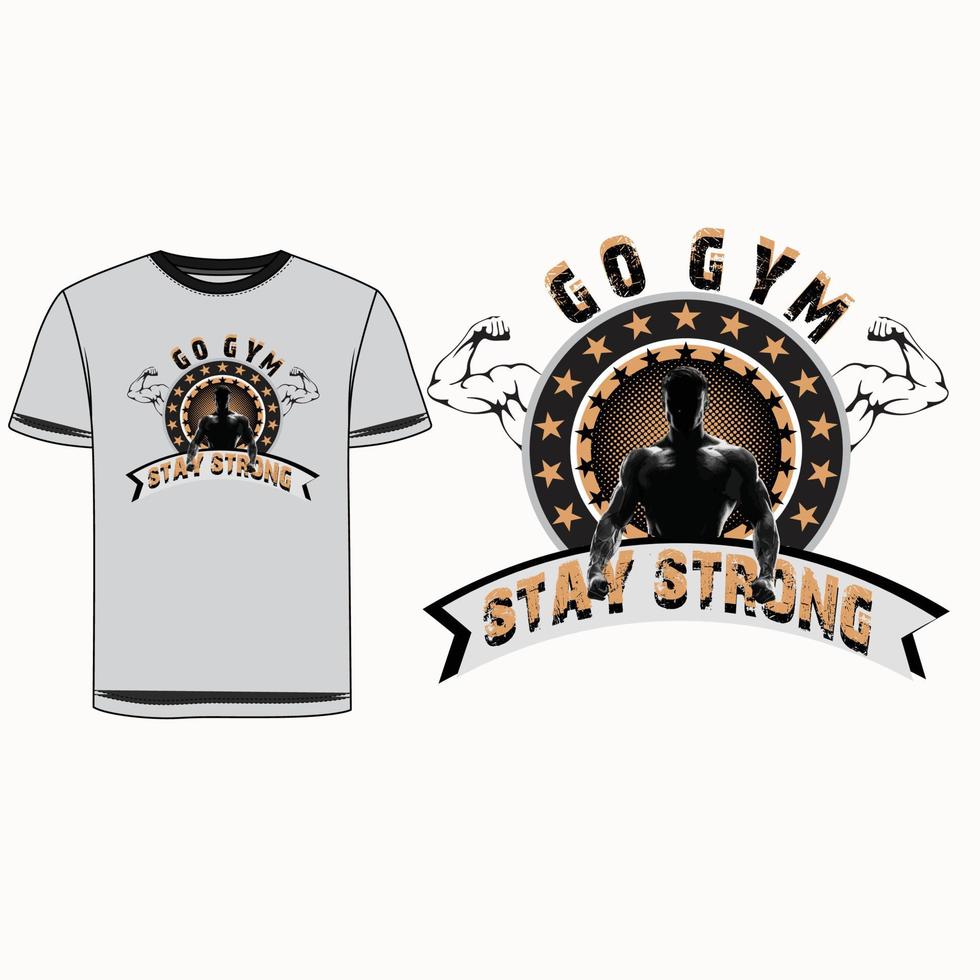 gym t shirt design vector