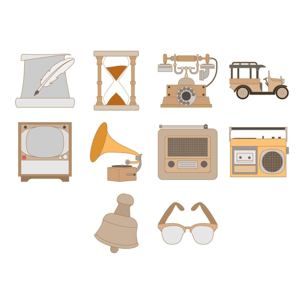vintage icon set 16724314 Vector Art at Vecteezy