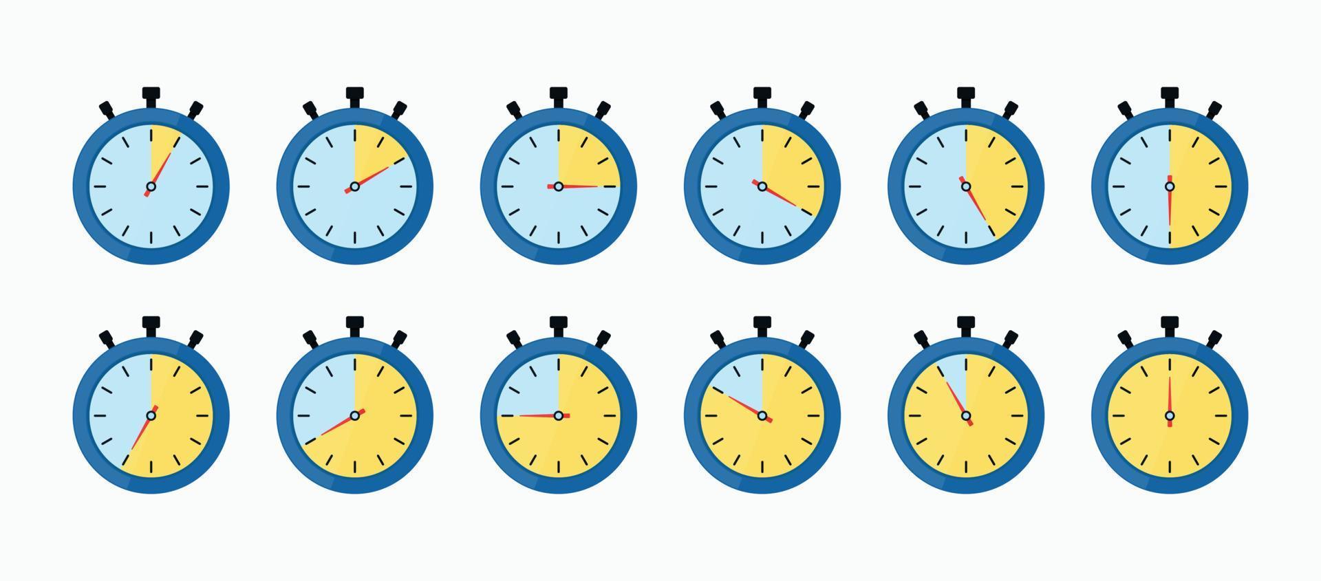 Timer, stopwatch countdown vector illustration