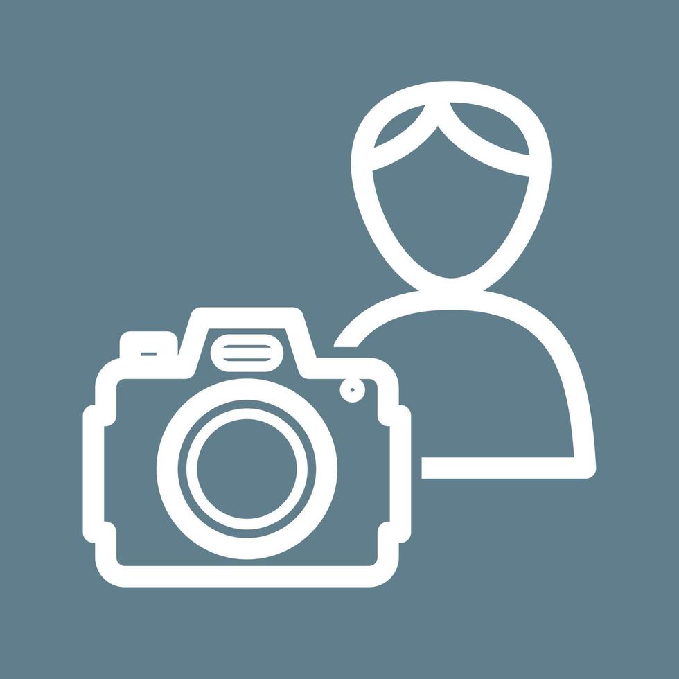 fotógrafo ii línea color fondo icono vector