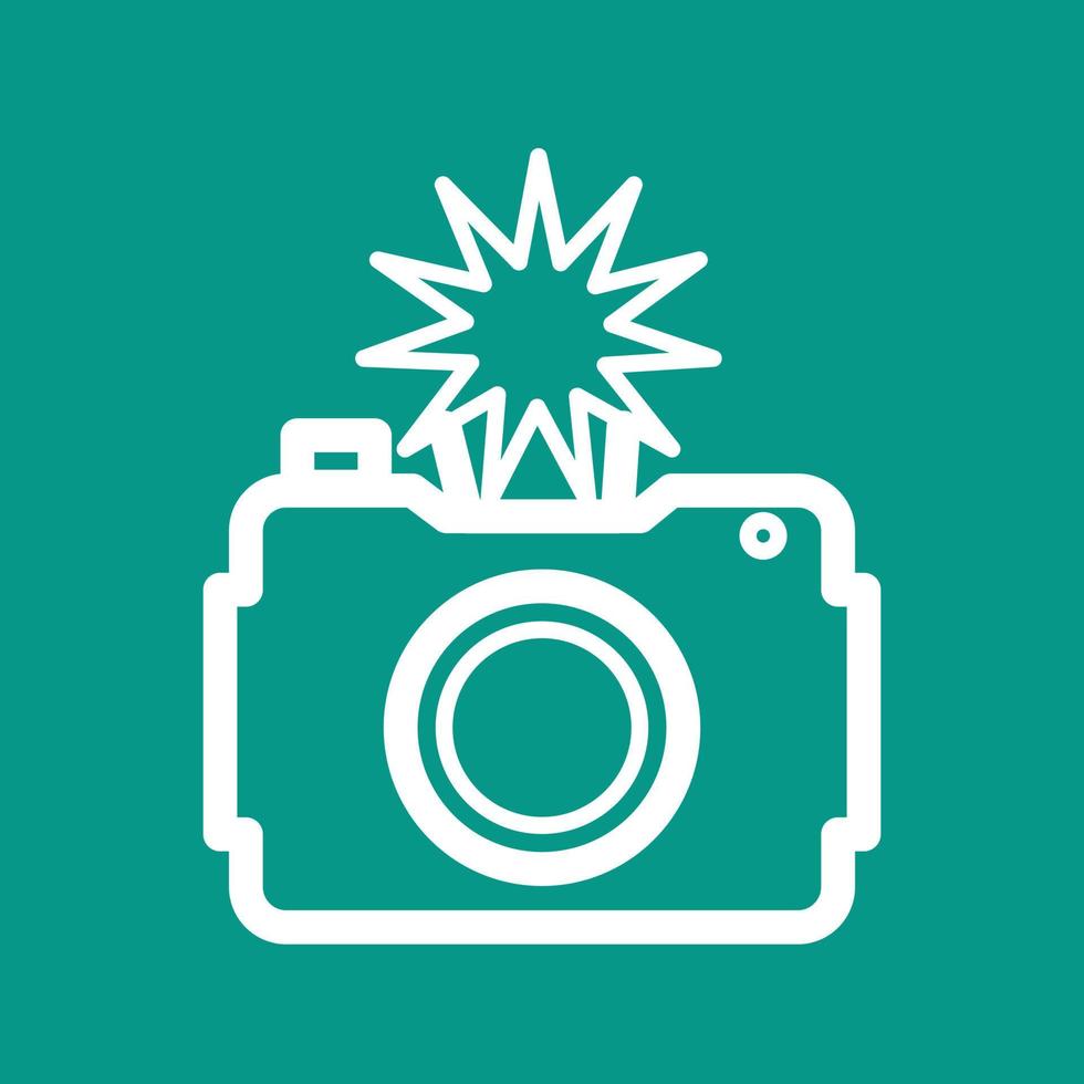 Camera Click Line Color Background Icon vector