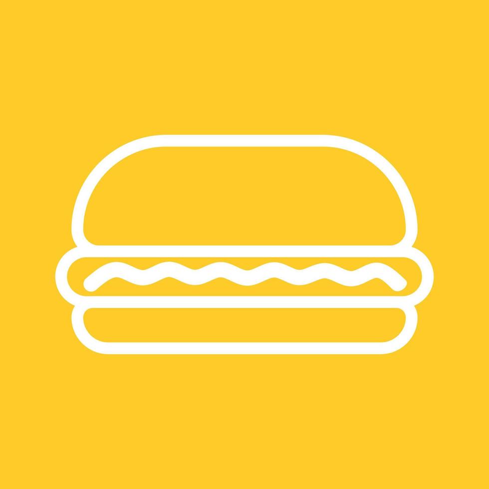 Burger Line Color Background Icon vector