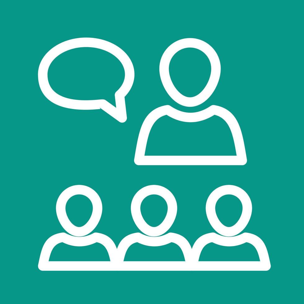 Lecture Line Color Background Icon vector