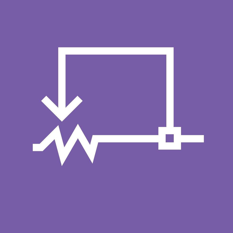 Rheostat Line Color Background Icon vector