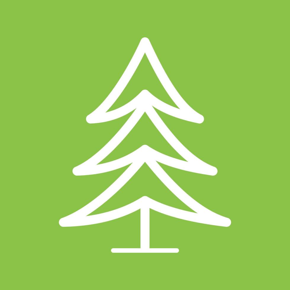 Tree Line Color Background Icon vector