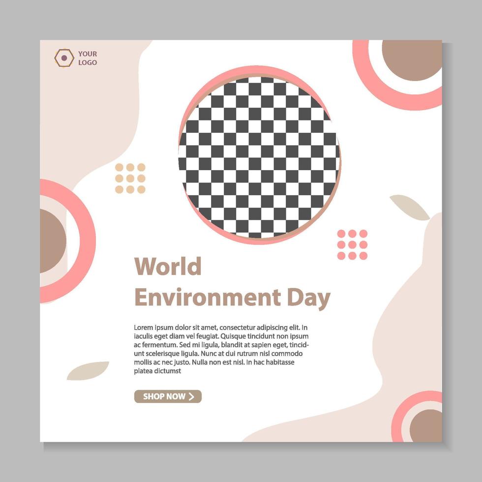 Social media banner template world environment day vector