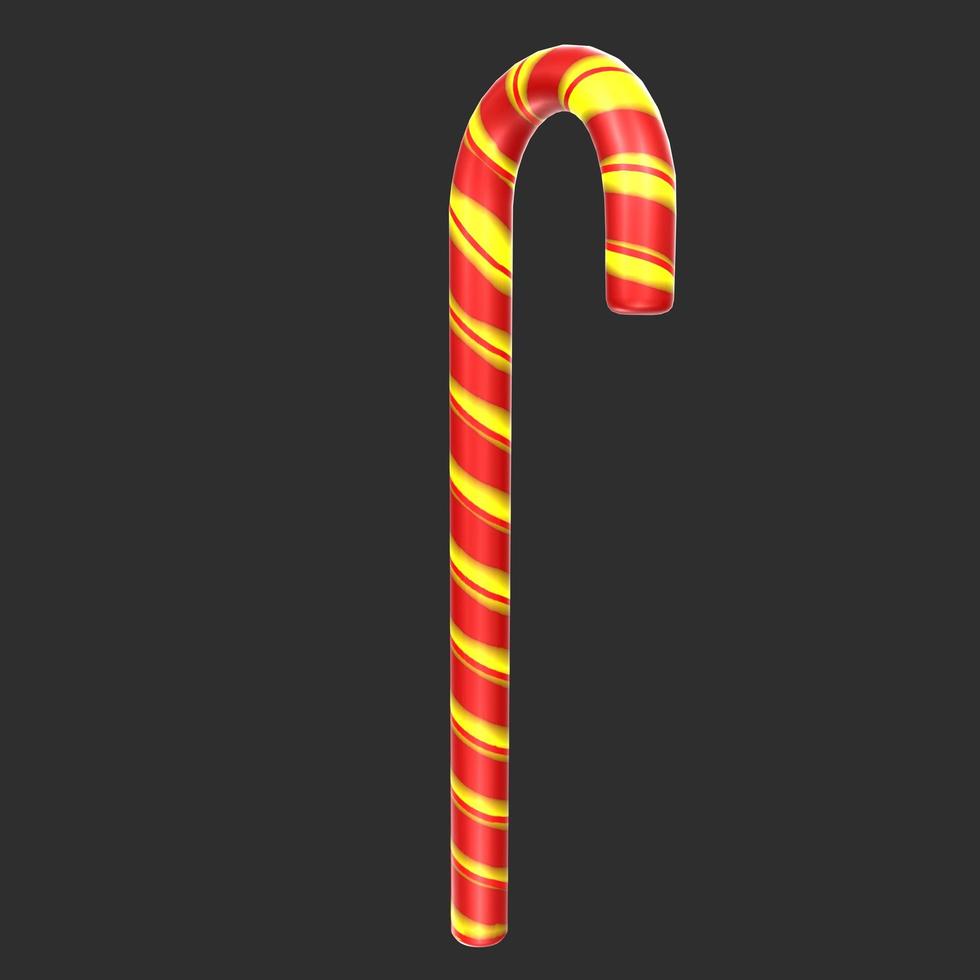 christmas cane isolated on background photo