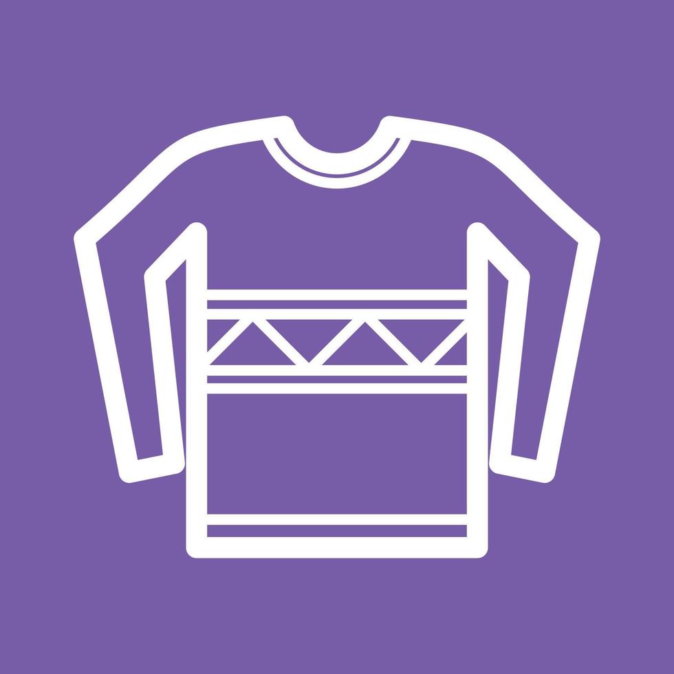 Sweater Line Color Background Icon vector