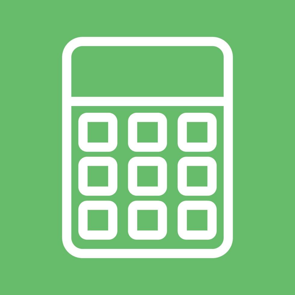 Calculator Line Color Background Icon vector