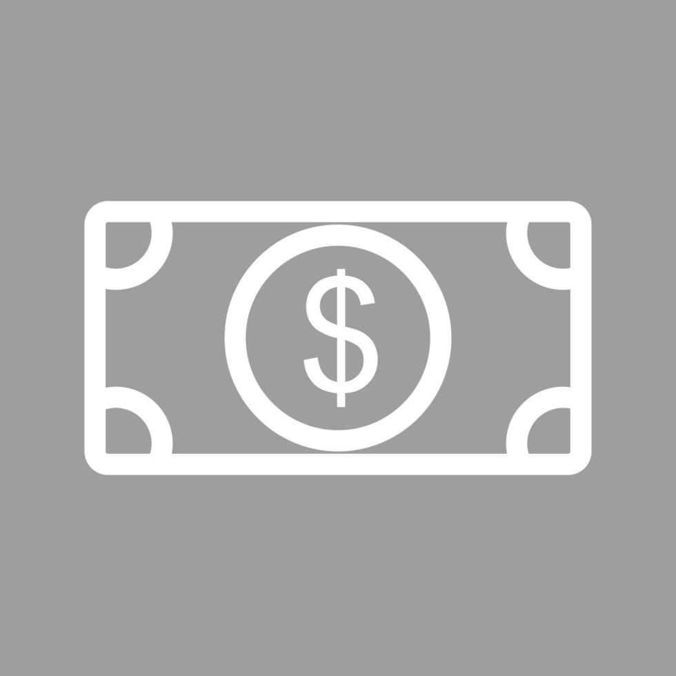 Dollar Bill Line Color Background Icon vector