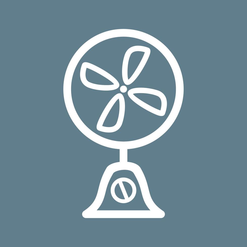 Table Fan Line Color Background Icon vector