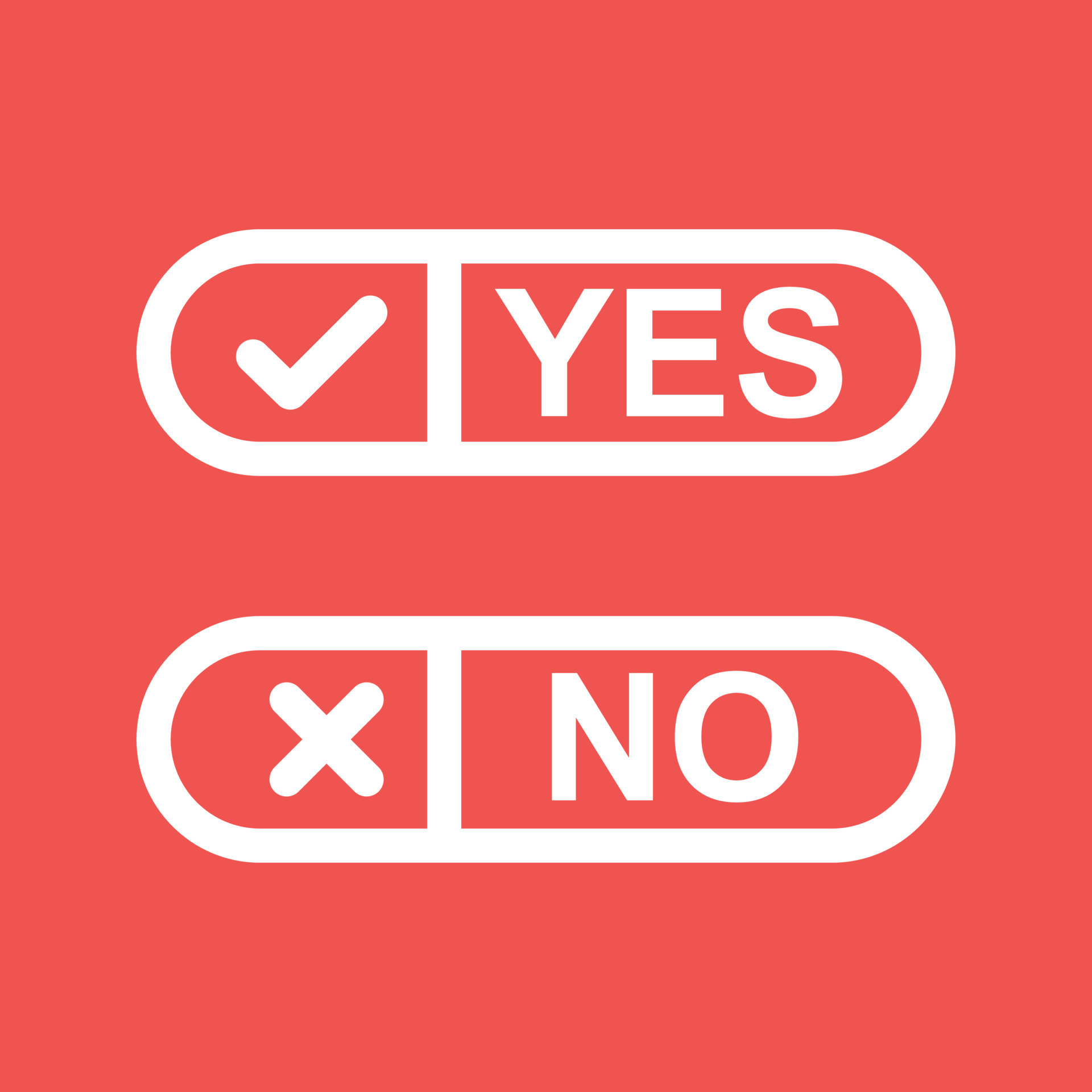 Yes No Option Line Color Background Icon 16725106 Vector Art at Vecteezy