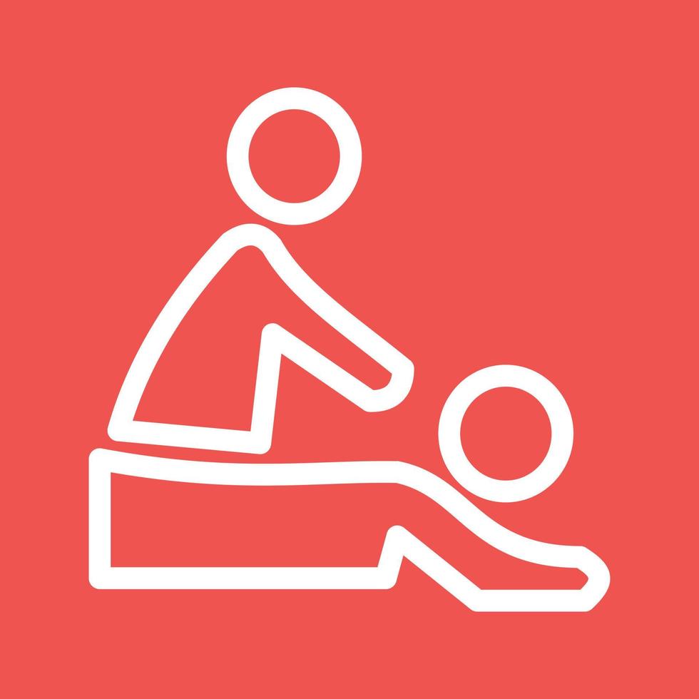 Massage Line Color Background Icon vector