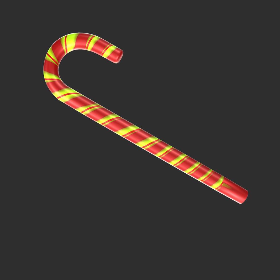 christmas cane isolated on background photo