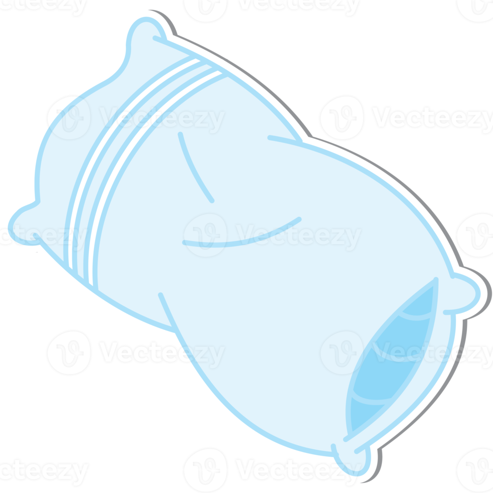 Aesthetic Sticker Blue Baby Born Pillow Collection png