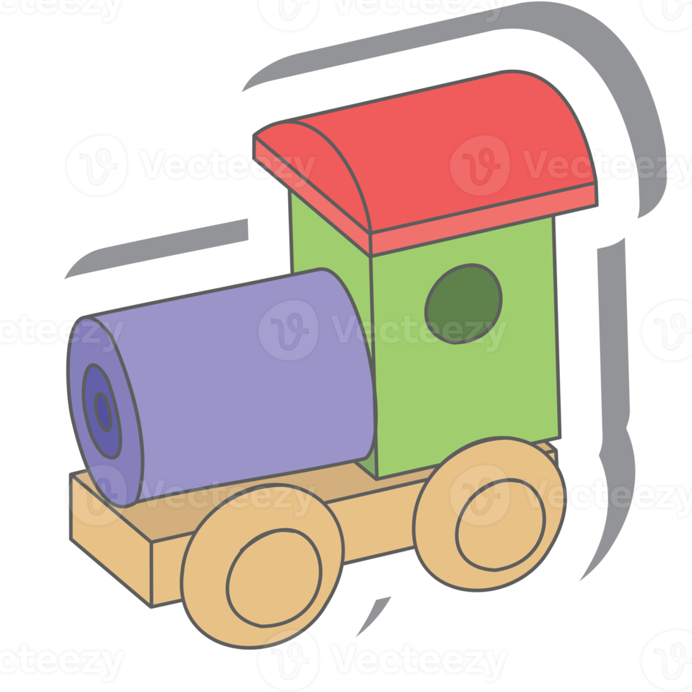 Aesthetic Sticker Baby Born Locomotive Train Toy Collection png