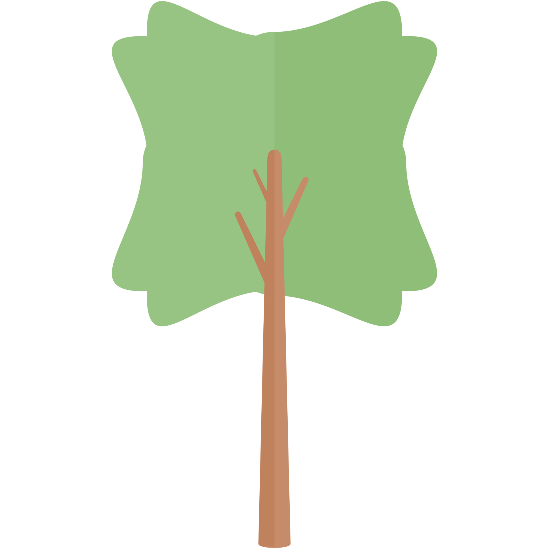 Flat Tree Nature Aesthetic Collection Set 16725458 PNG