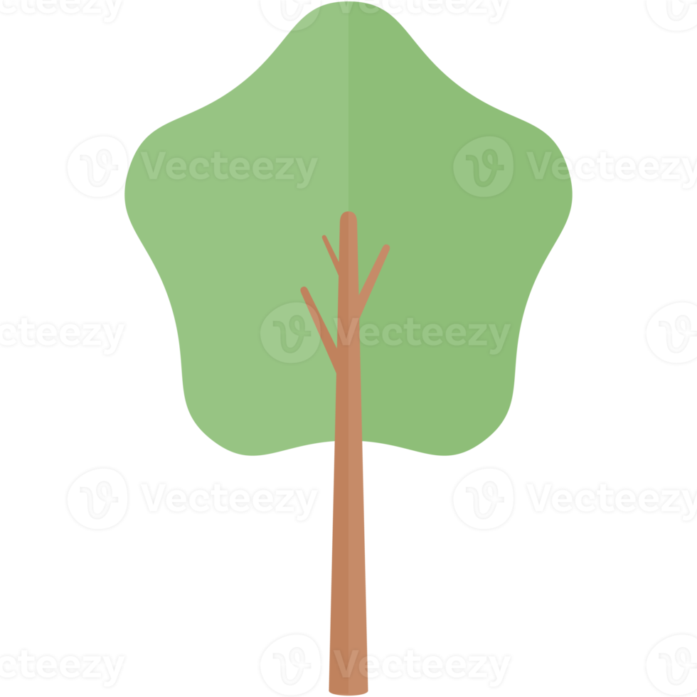 vlak boom natuur esthetisch verzameling reeks png