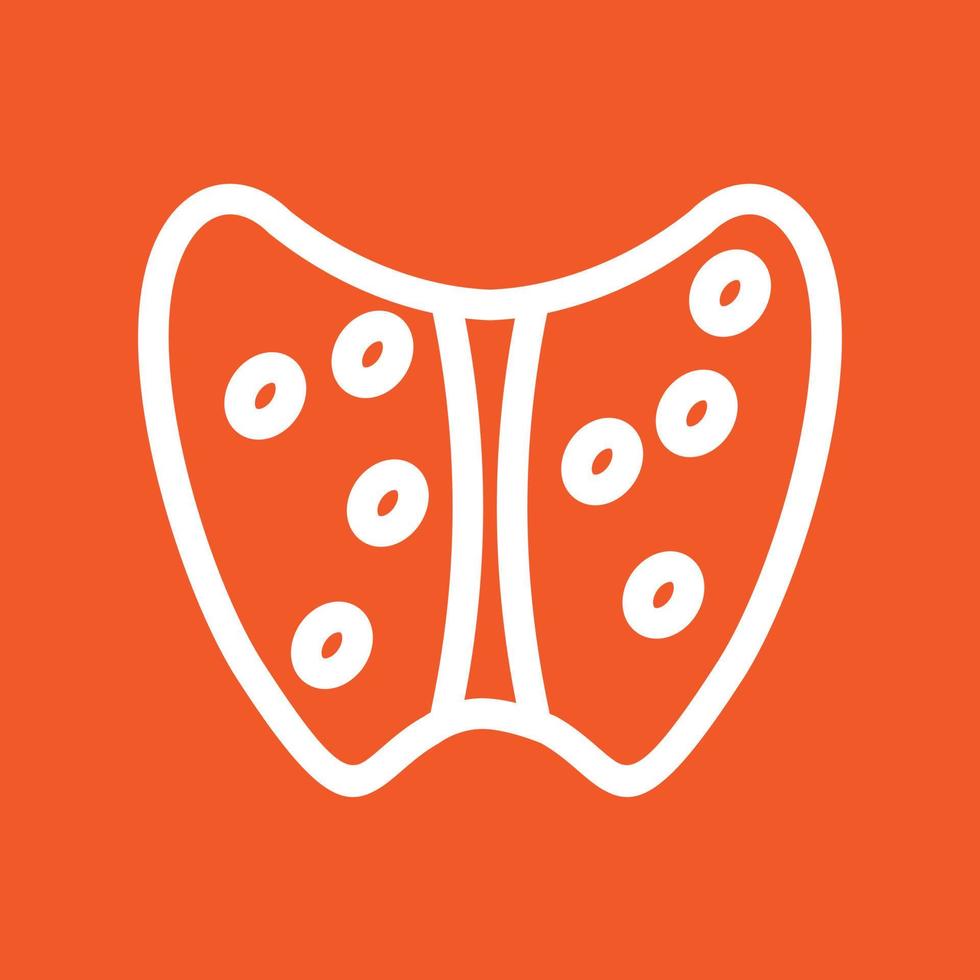 Thyroid Line Color Background Icon vector