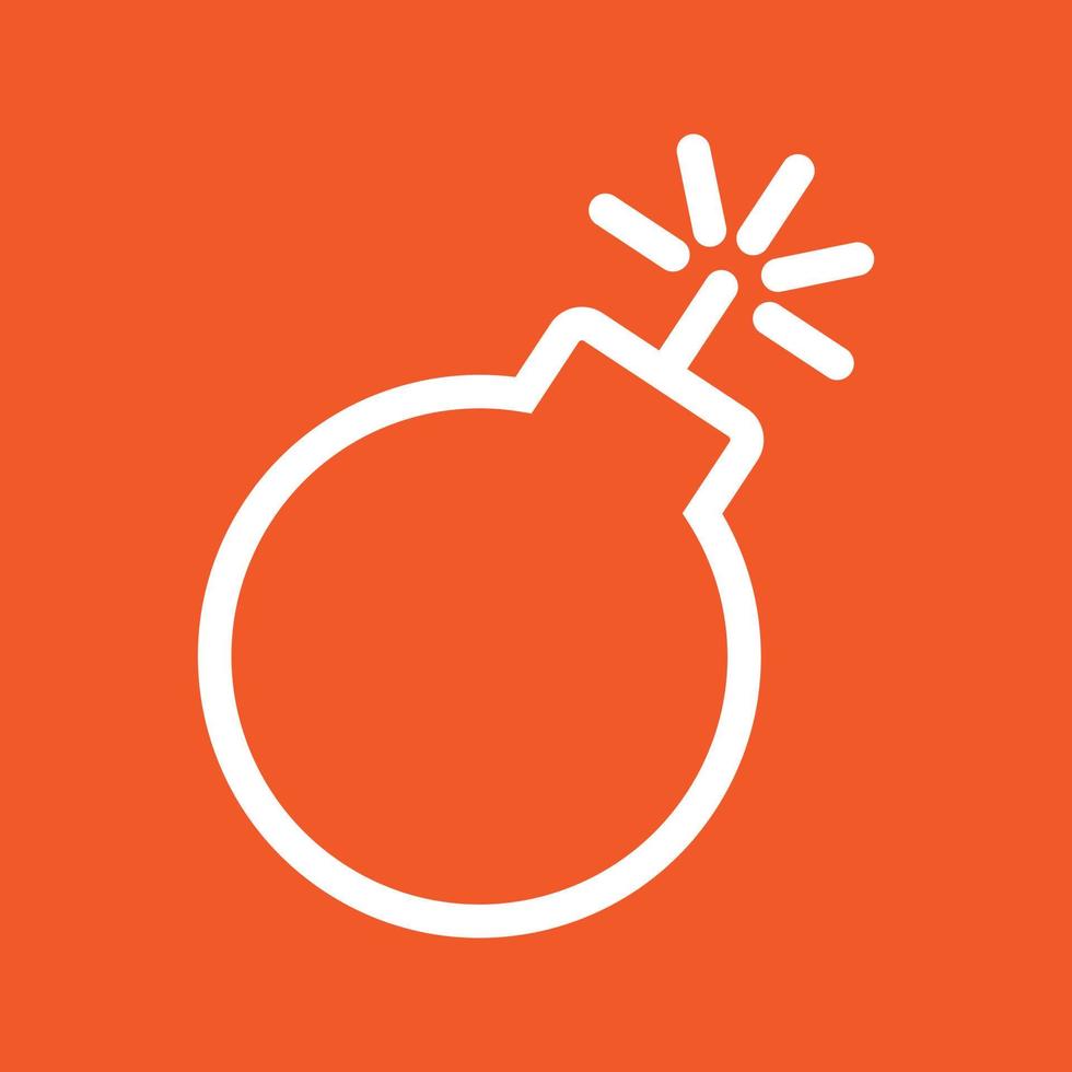Danger of Explosion Line Color Background Icon vector