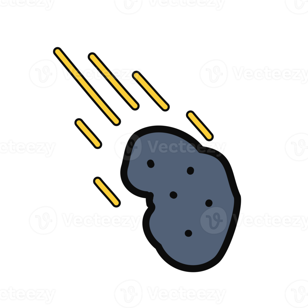 Ästhetisches, süßes, gefallenes Meteoriten-Bullet-Journal png