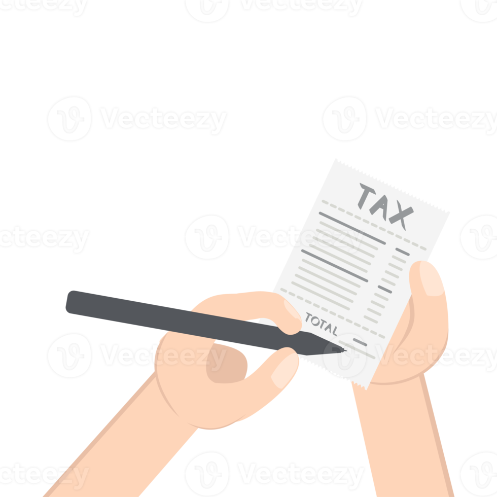 hand sign tax paper using pen png