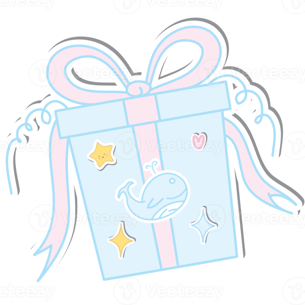 Aesthetic Sticker Pink Ribbon Baby Born Gift Collection png